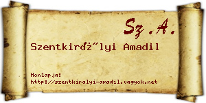 Szentkirályi Amadil névjegykártya